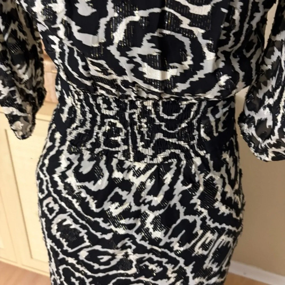 BA&SH‎ Adore Black Textured Midi Dress Size XS